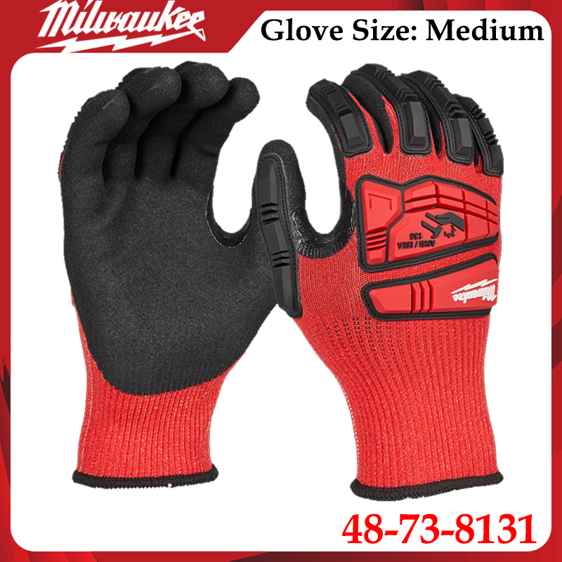 Work Glove Impact - Milwaukee 48-73-8131 Sarung Tangan Kerja Medium