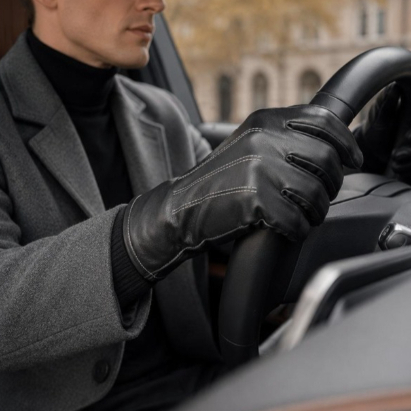 Sarung Tangan Kulit PU Termal  - Leather Driving Glove ulasan dan harga